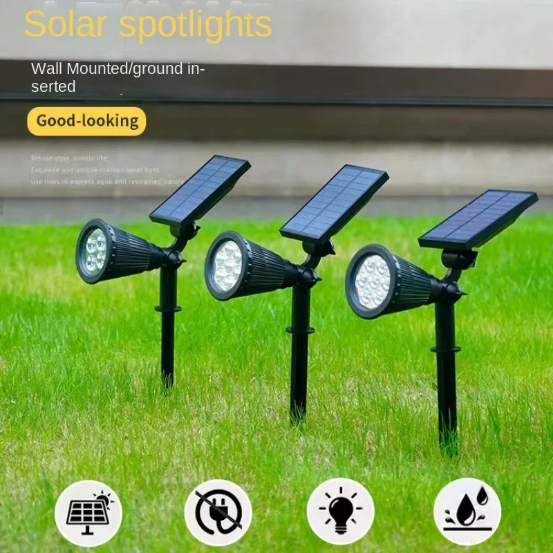 

Outdoor Solar Spotlights Ground-plugged Lawn lamp LED 4/7Bulbs IP65 Waterproof Garden Stone Decorative Lamp tree-expanding light