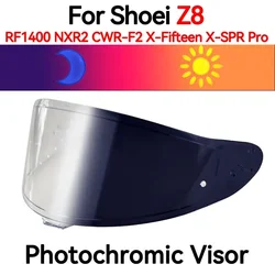 Visera fotocromática para SHOEI RF1400 RF-1400 NXR2 CWR-F2 Z8 CWR-F2R X15 X-15 X-Fifteen X-SPR Pro lentes autocromáticas casco escudo