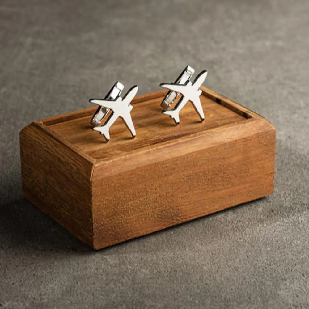 

Aircraft shaped personalized stainless steel cufflinks, suitable for high-end men's and women's clothing, high-end cufflinks