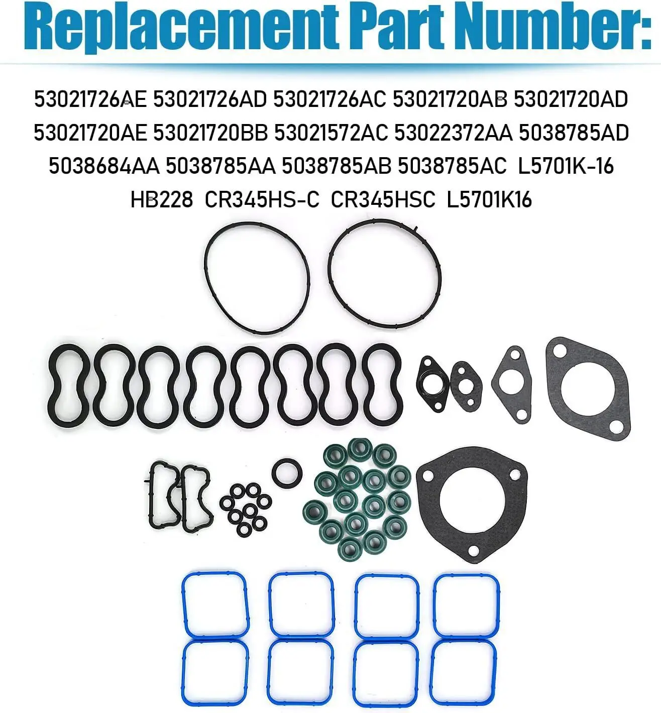 53021728BB 53021728BC CR345HS-C MDS الرافعات الهيميا ومجموعة جوانات رأس عمود الحدبات لمحرك دودج رام 1500 5.7L 2009-2019