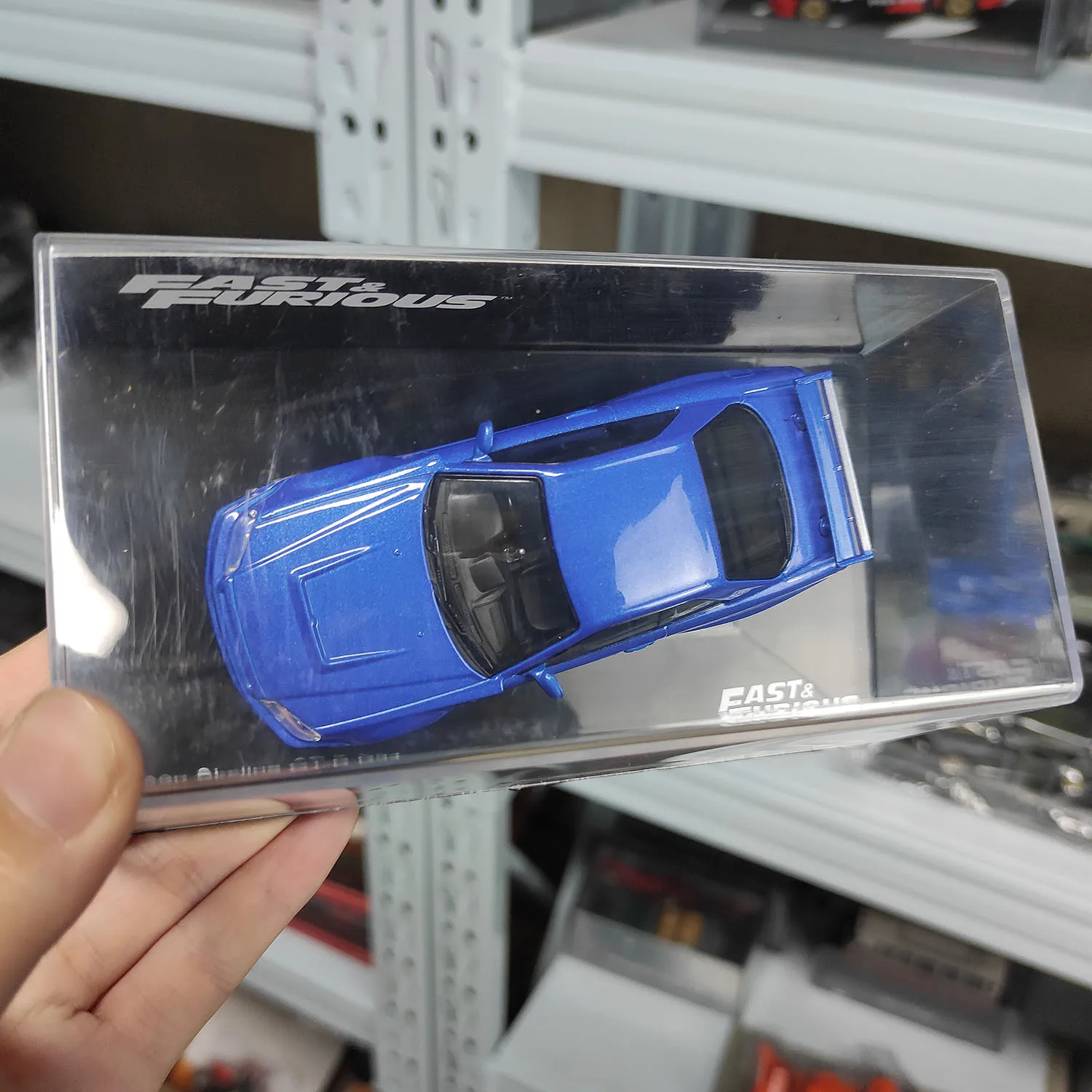 Diecast IXO 1:43 Scale Skyline GT-R R34 Blue Alloy Car Model view 4