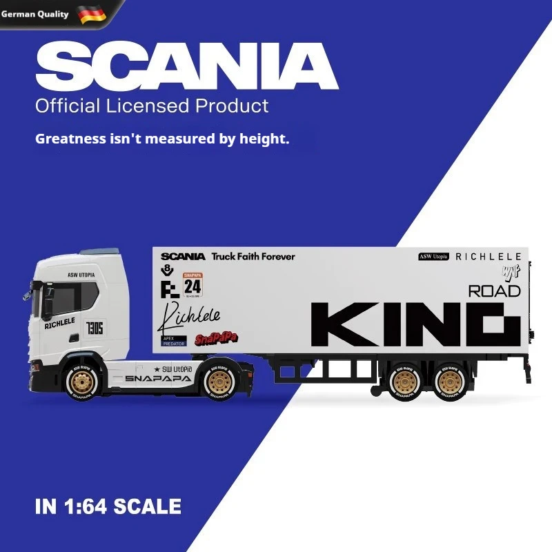 Scania Rc Drift Container Truck 1 64 Scale Officially Licensed Remote Control Model Vehicle For Hobby Collection Gift New Model