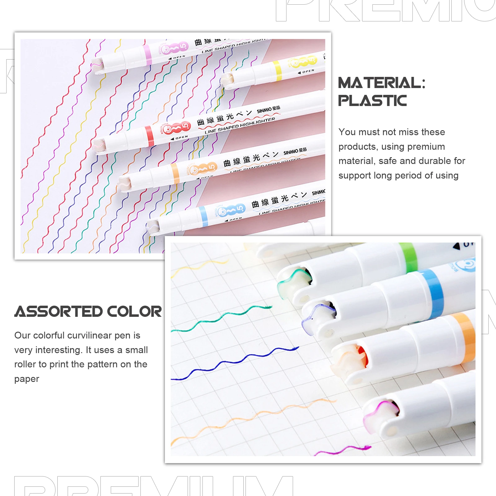 

6 Pcs Highlighters Hand-drawn Marker Pen Planner Pens Gel Markers Colored Sketch Coloring Child