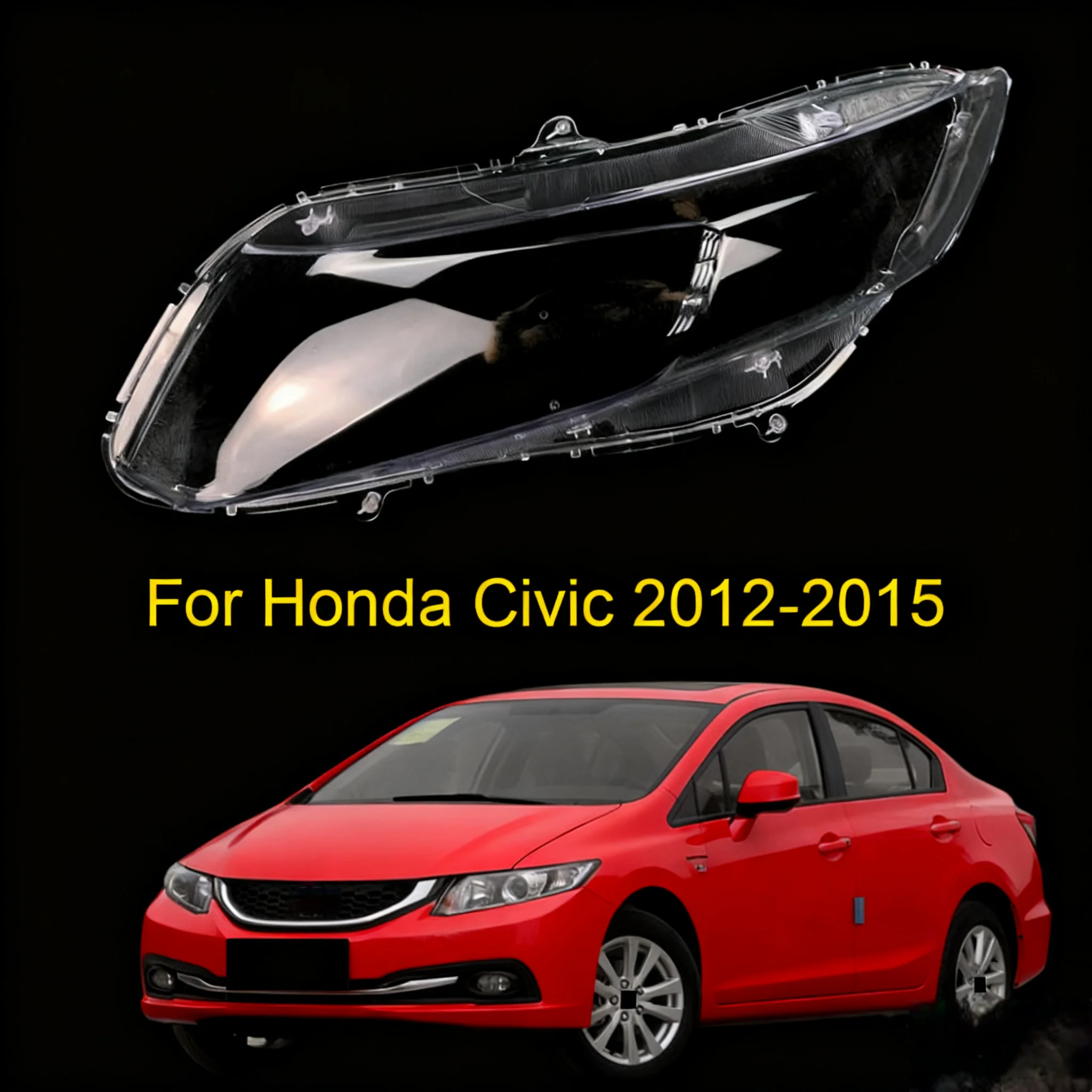

For Honda Civic 9th Generation 2012 2013 2014 2015 Car Headlight Cover Lampcover Lampshade Lamp Glass Lens Case Auto Light Caps