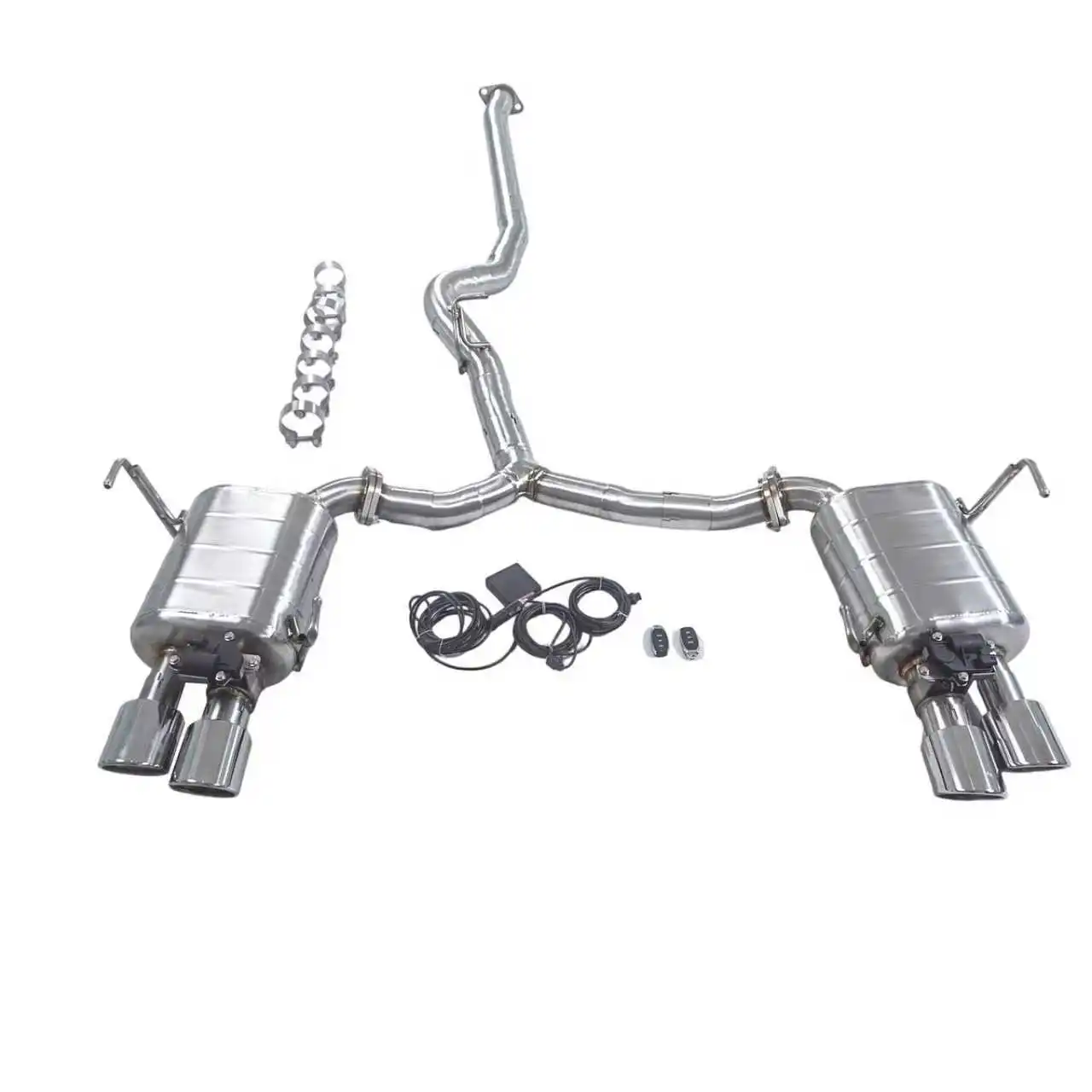 GFC exhaust/for 22-24 year 12 generation Subaru WRX 2.4T Catback stainless steel performance valve exhaust four out tips