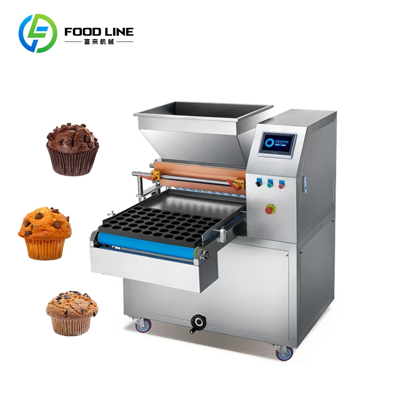 Customized Automatic Mini Cupcake Forming Machine Multifunctional Commercial Bakery Equipment With Packing Function