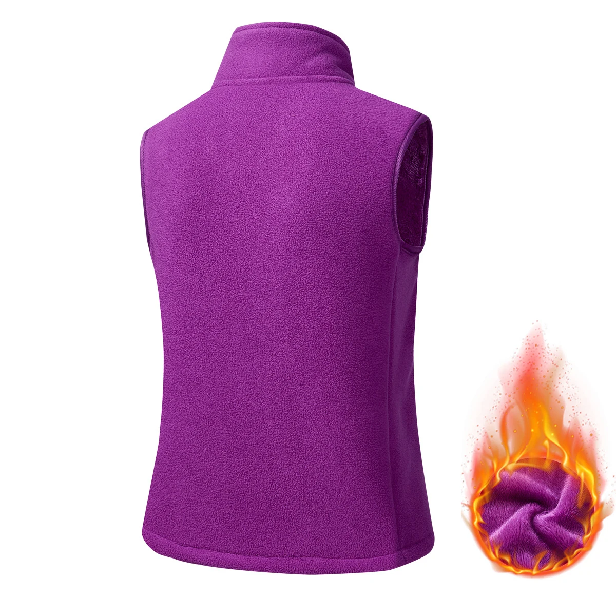 Autumn Winter Polar Fleece Vest Women's Windproof Outdoor Warm Sleeveless  Coat 2025 Plush Stand Collar Casual Waistcoat image 5