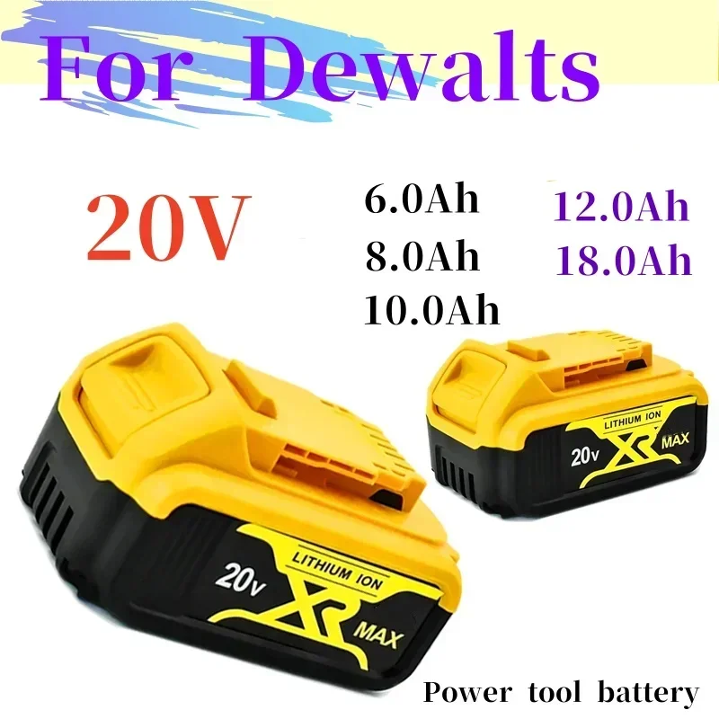 

2024 20V 6Ah-12Ah rechargeable replacement battery, DCB200series power tool battery, large capacity screwdriver battery keyboard