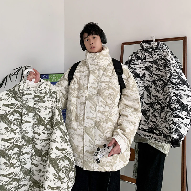 

New Trendy Brand down Jaet Men's Youth Winter White Du down Hooded Thiened Women's Warmth Outdoor Casual Urban Sle