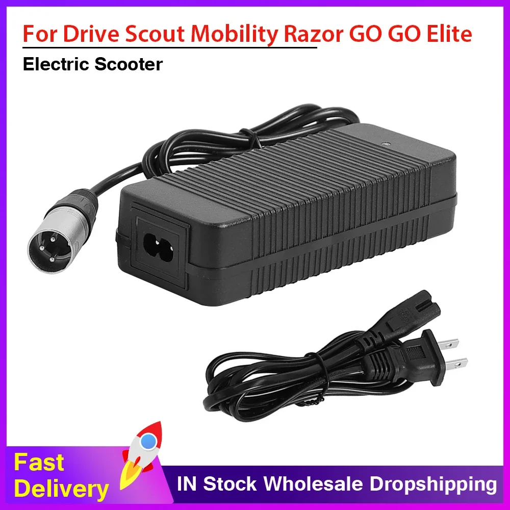 3pin XLR Connector Battery Charger 29.4V 2A Charger for Drive Scout Mobility Razor GO GO Elite Traveller SC40E/SC44E EU/US Plug