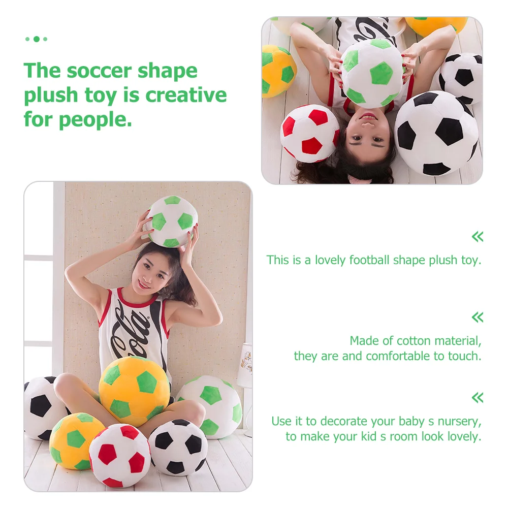 Stuffed Football Model Plush Soccer Toy Premium Quality Service Time Decorative Nursery Kids Room 2022