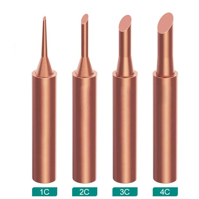 10pcs/lot 900M-T Diamagnetic copper soldering iron tip Lead-free Solder tip 933.376.907.913.951,898D,852D+ Soldering Station