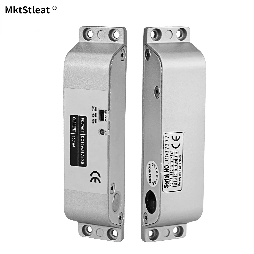 Fail Safe NC Electric Drop Bolt Lock Access Control Electronic Door Mortise Locks with Time Delay for Gate Entry System