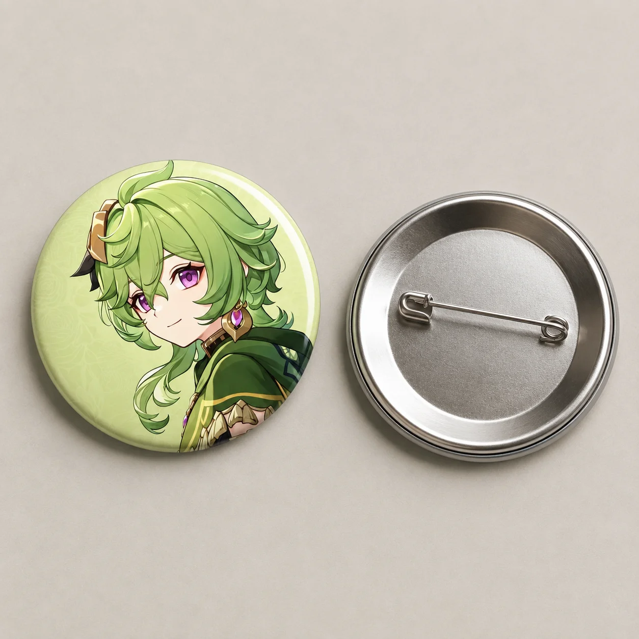 Genshin Impact Collei Button Pins Brooch 58mm Round Badge Anime New Decors Halloween Accessory Gifts Fans Customized