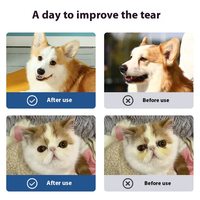 200 Pieces of Pet Wipes Can Be Used for Portable Cat and Dog Eye Cleaning and One-Time Improvement of Tear Stains and Eye Dirt