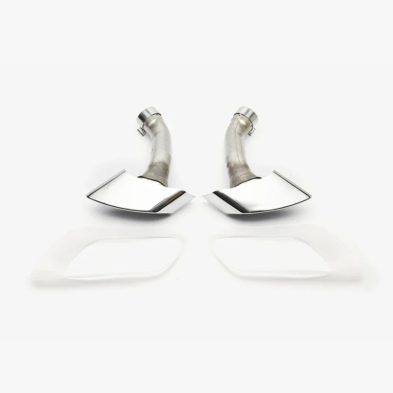 ترقية أنظمة عادم الفم المربعة فوهة الذيل الحلق لسيارات BMW X6 E71 2009-2014 نصائح العادم