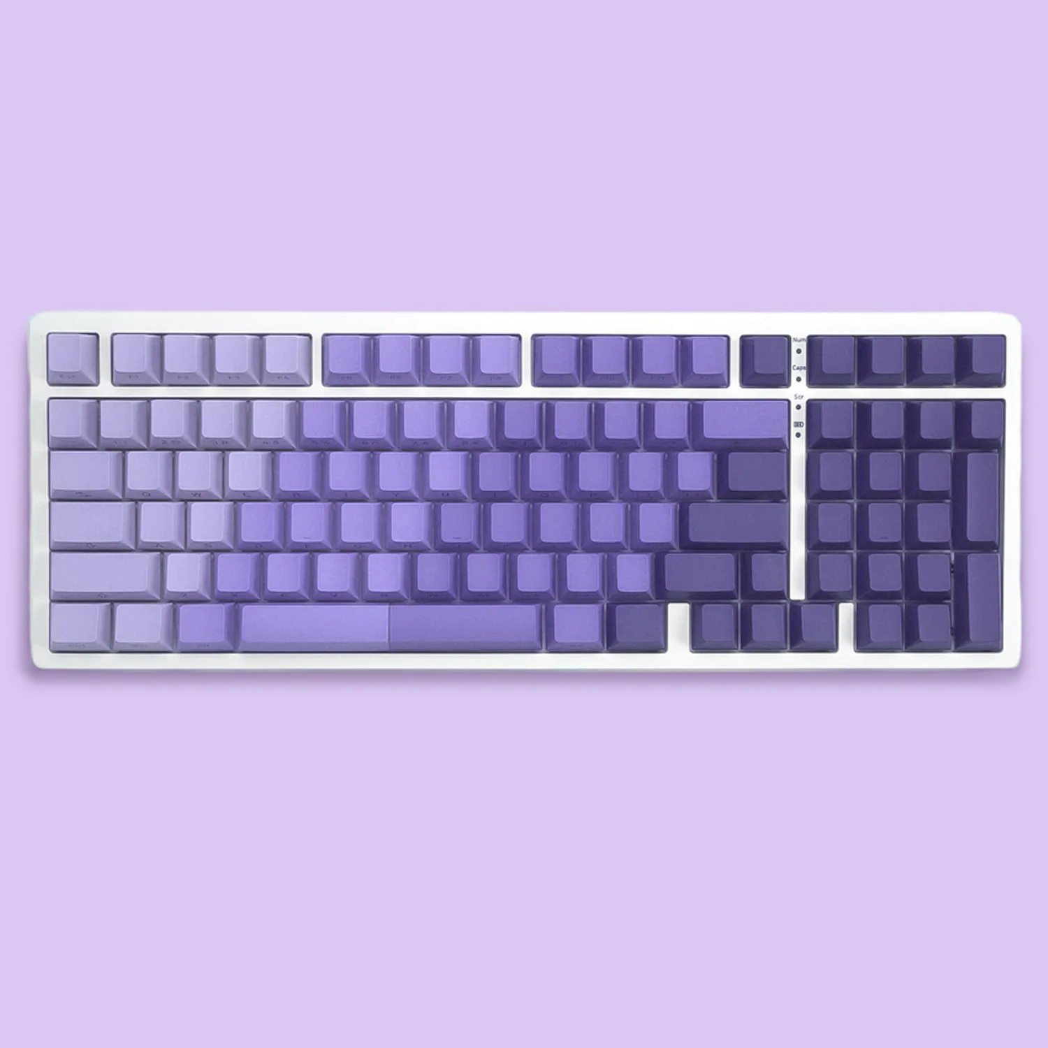 

Full Set 121 Keys PBT Keycaps Horizontal Gradient Cherry Profile Shine-Through Legends Doubleshot Side Legends Backlit