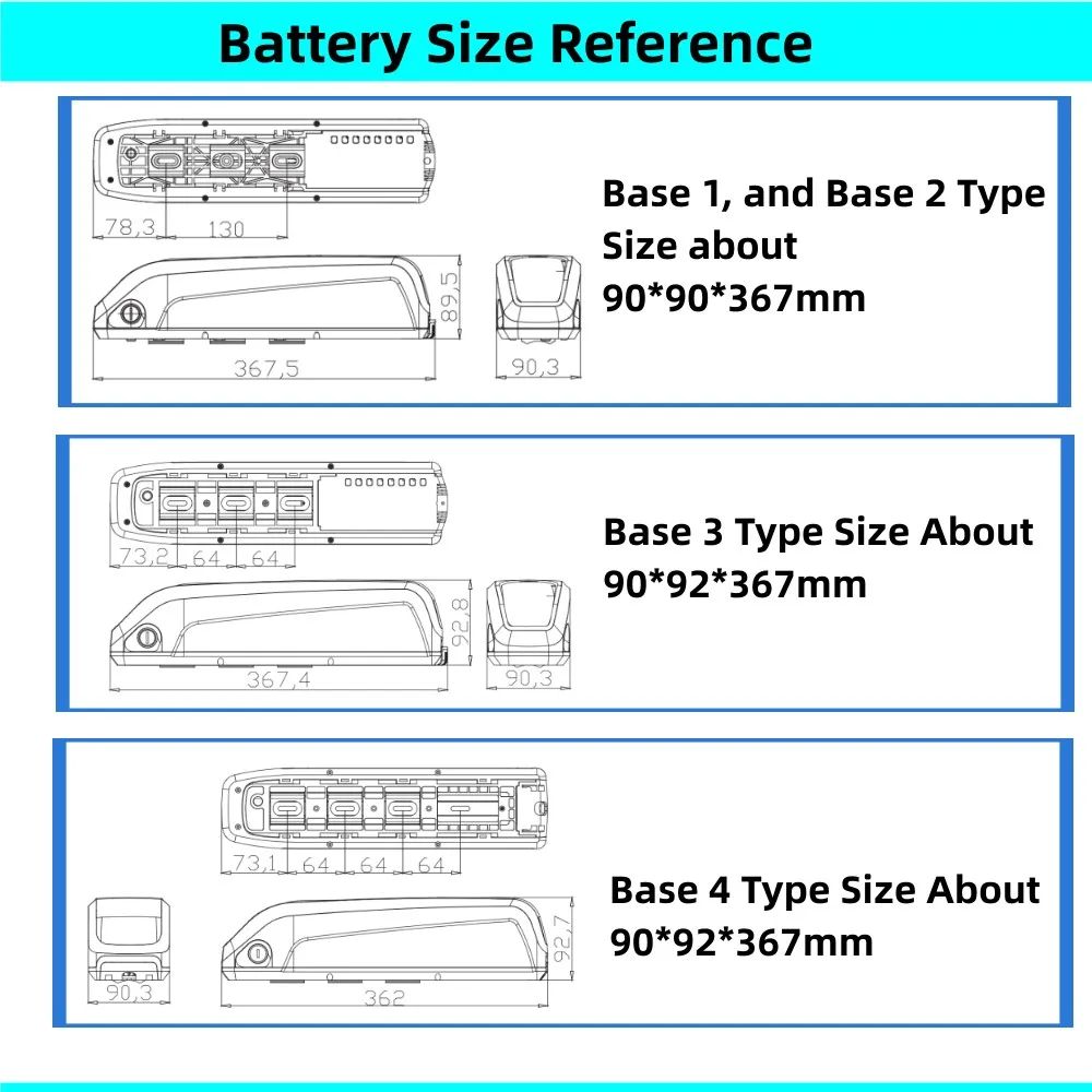 Hailong Shark Down Tube Electric Bike Battery 36V 19.2Ah 20Ah 48V 14.4Ah 15Ah 250w 500w 750w 1000w Ebike Battery with Charger