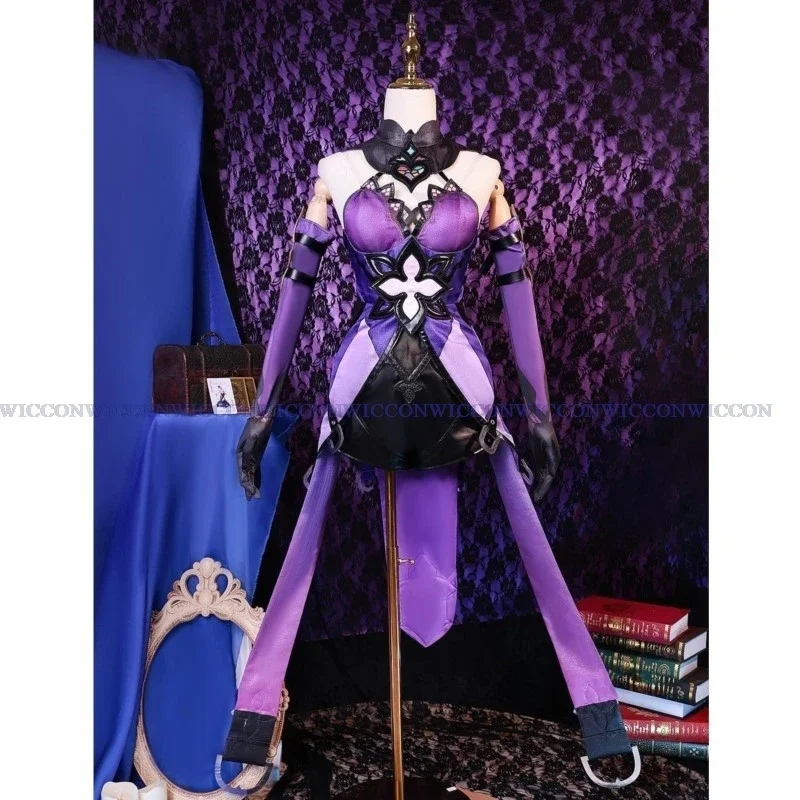 Black Swan Anime Game Honkai Star Rail Cosplay Costume Uniform Clothes Cosplay Set A Mysterious And Elegant Augur Cosplay Woman