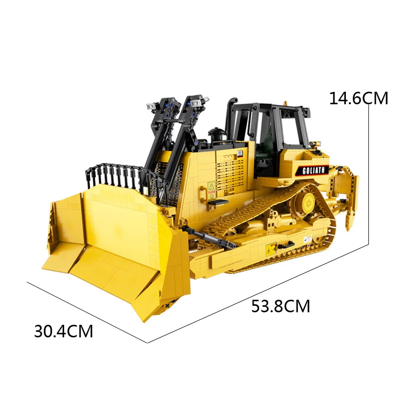 Tecnico Radio 2.4ghz Blocco di Costruzione di Controllo Remoto Scala 1:16 Bulldozer Veicolo di Ingegneria Earthmover Mattoni Rc Giocattoli Per I Regali