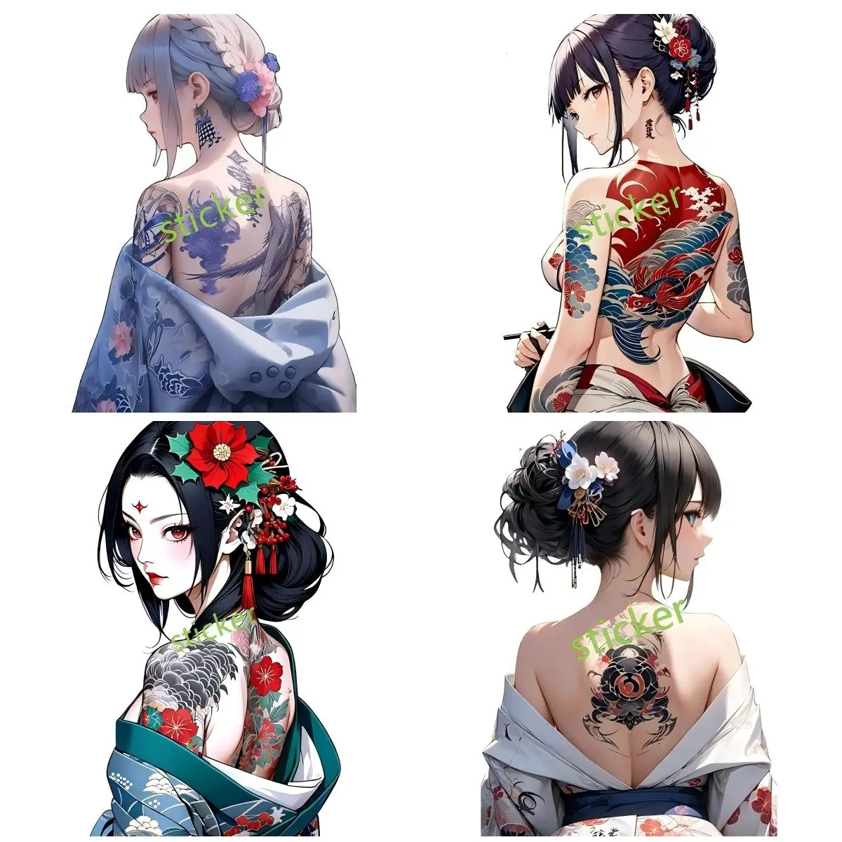 

Pretty Girl Sakura Blossom Sea Wave Car Stickers Graffiti Fashionable Decals Car Label Accesorios Para Auto