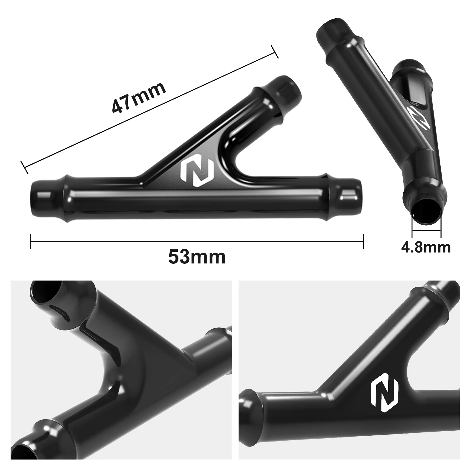 NICECNC Y-Verbindungsstück mit Schlauchklemmen für Can-Am Maverick X3 Outlander Commander Defender Aluminium UTV Zubehör – Detail 7