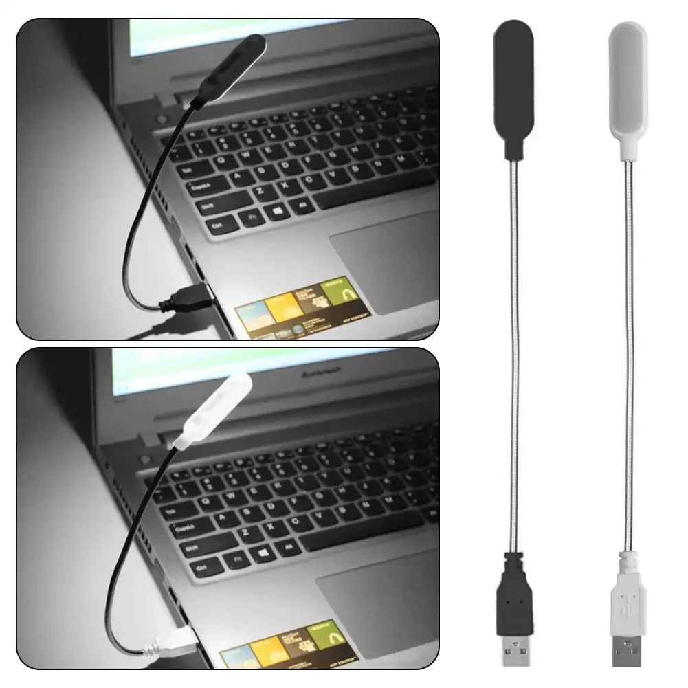 O mini usb conduziu a lâmpada de leitura, luz da noite, posto pelo portátil, caderno, computador, curso, portátil, presente do Natal