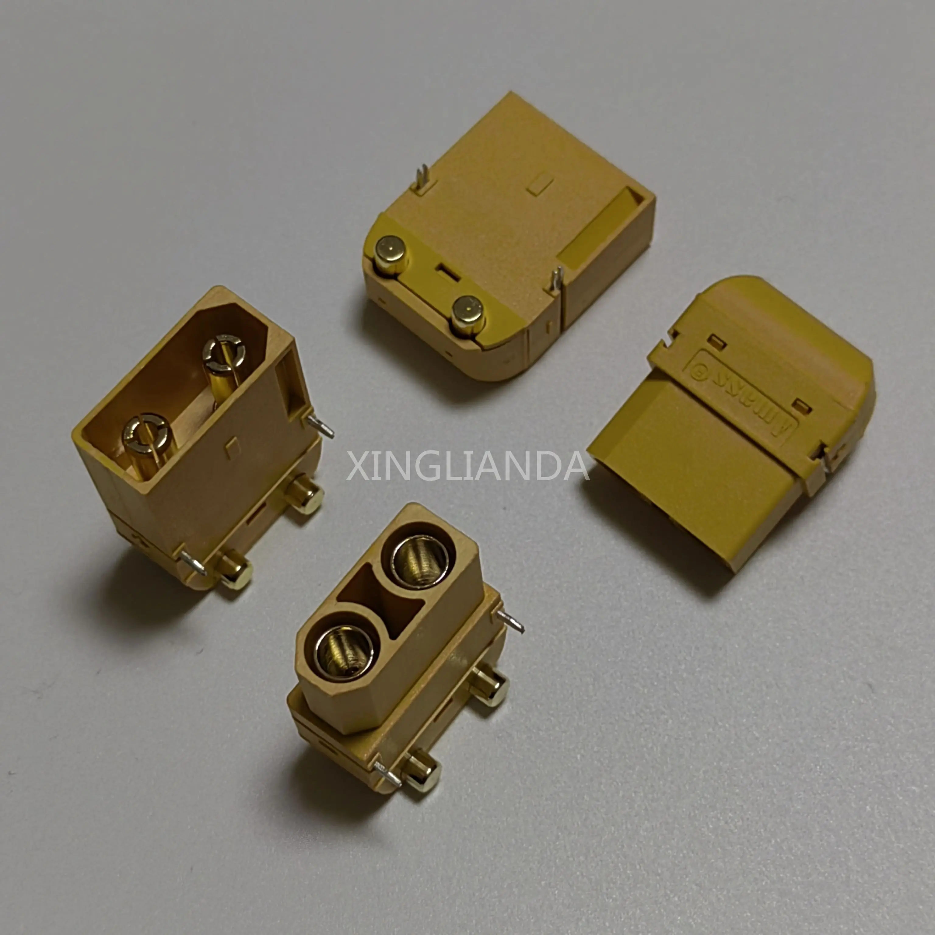 5 Pair/Lot Amass XT90PW XT90-PW DC500V 45-90A Male Female Brass Gold Banana Bullet Plug For RC Lipo Battery ESC PCB Board