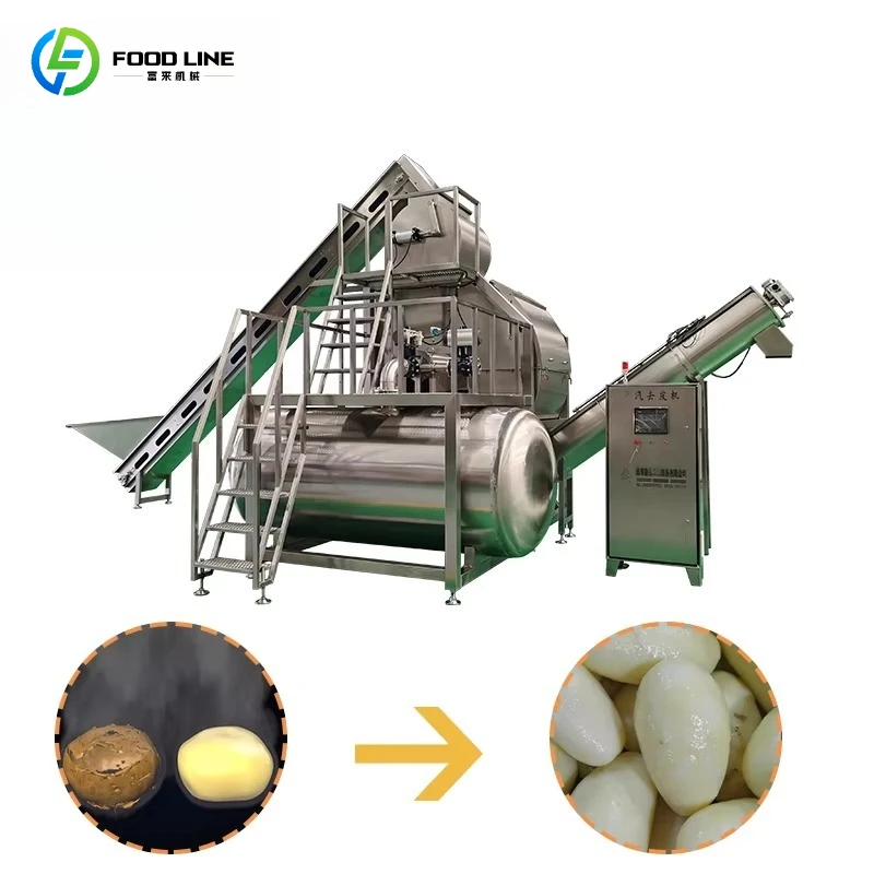 Customizable High-capacity Sugarcane Fruit Vegetable Garlic Tomato Cassava Potato Peeling Machine Steam Peeling Machine