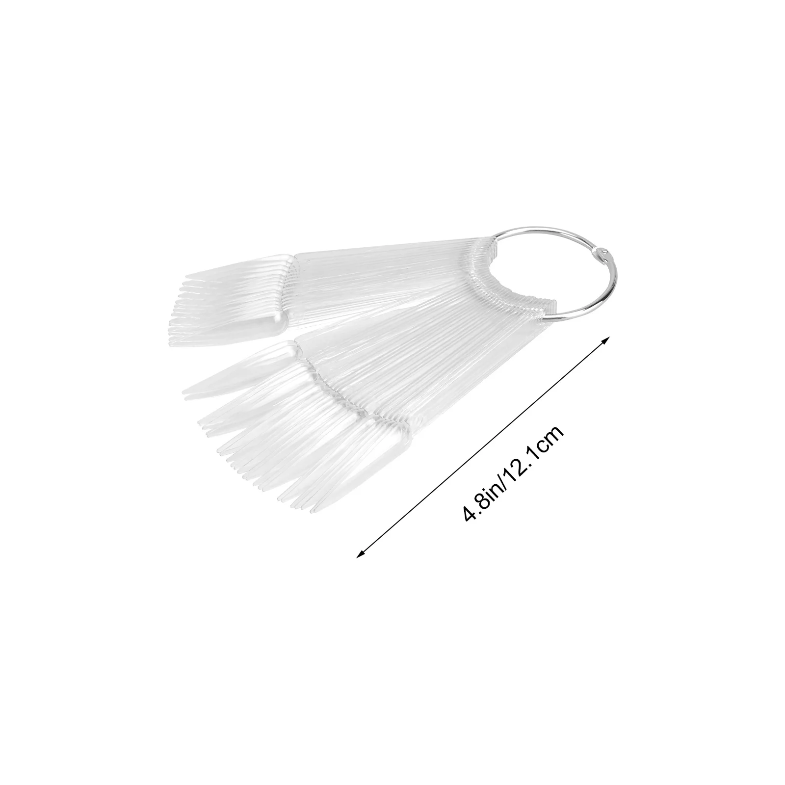 4세트 부채꼴 팁 연습 키트 투명 아트 디스플레이 보드 매니큐어 연습용 팁 네일 컬러 플레이트