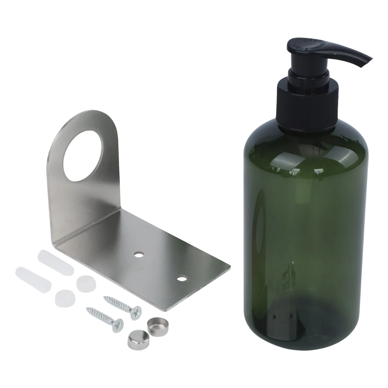Kitchen Use Shampoo Conditioner Pump Effortless Refill Dispenser Liquid Soap Dispenser Strong Wall Mounting Stylish Green Design
