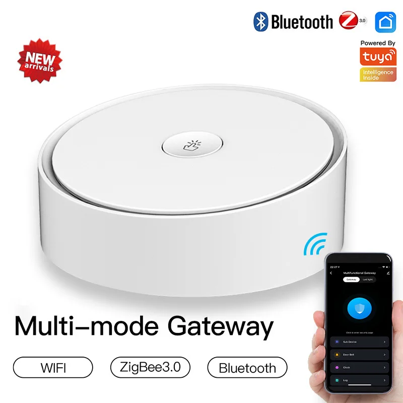 Cost-effective multi-mode smart home zigbee gateway smart home voice control system with tuya zigbee BLE wireless transmission p