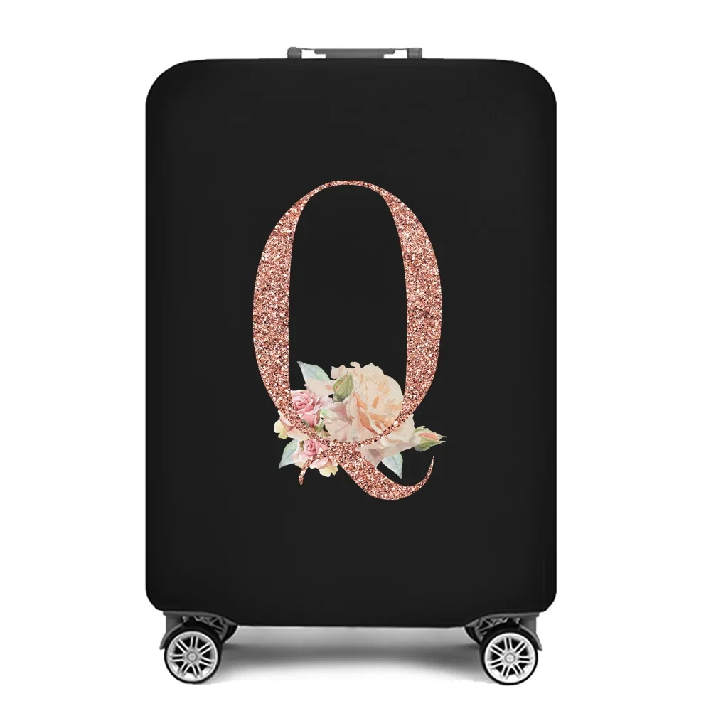 Thick Elastic Luggage Protective Cover Suit for 18-28 Inch Bag Rose Gold Print Suitcase Covers Trolley Cover Travel Accessories