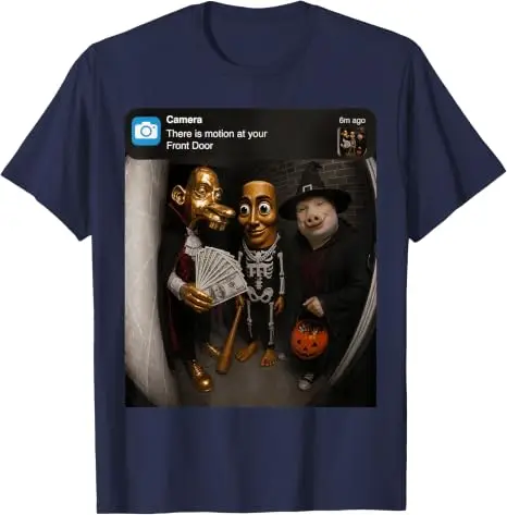 Tung Sahur Neegy Meme Doorbell John Pork Halloween-Kostüm Premium Weiches Baumwoll-T-Shirt Y2k Joke Brainrot Crew Persönlichkeitskleidung – Detail 16
