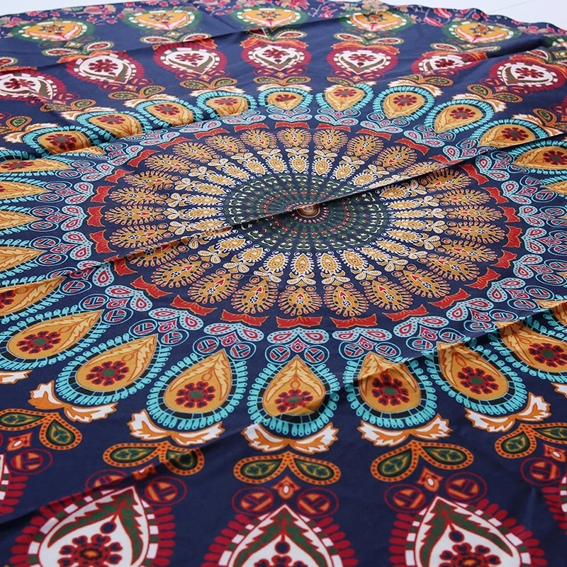 Chiffon Round Beach Towel Mandala Tapestry Beach Towel Bohemian Yoga Mat Swimming Bath Towel Tapestry Wall Hanging Home Decor