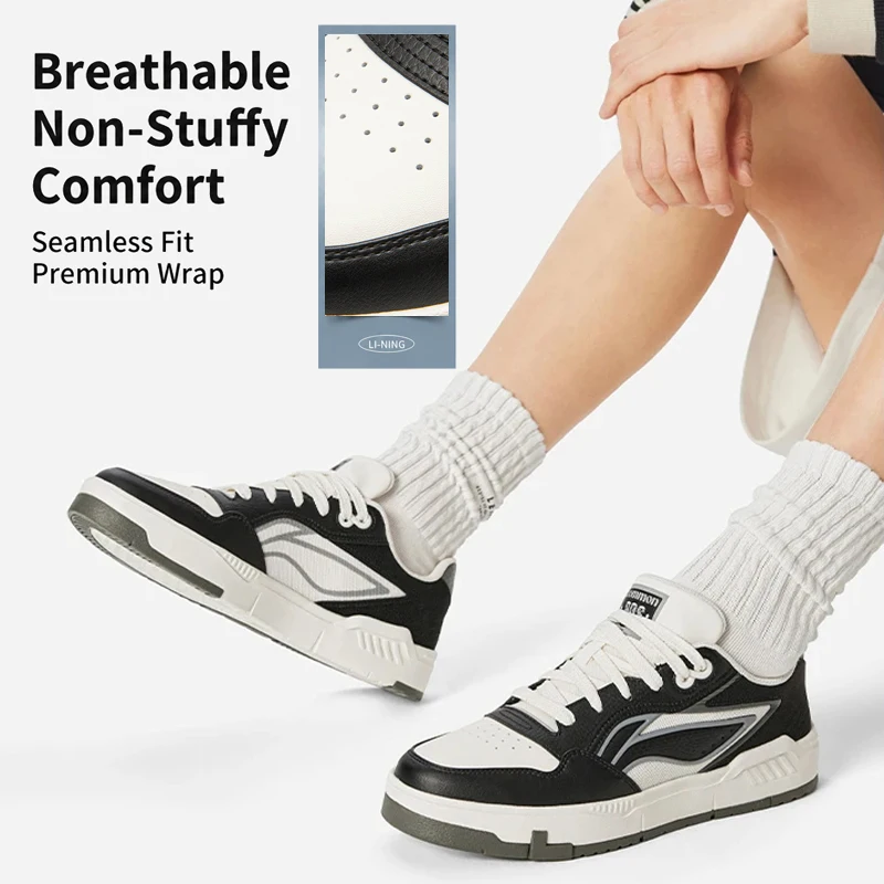 Li-Ning Men's COMMON 80S Lifestyle Shoes Cushion Wearable Sport Shoes Classic Comfortable LiNing Leisure Sneakers AGCW037