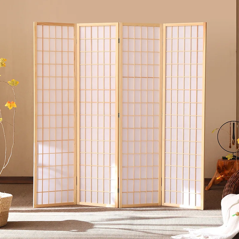 Room Dividers Wall Panels Black Japanese 4-Panel Screen Room Divider Wall Separation Screens Plum Blossom Desk Partition Folding