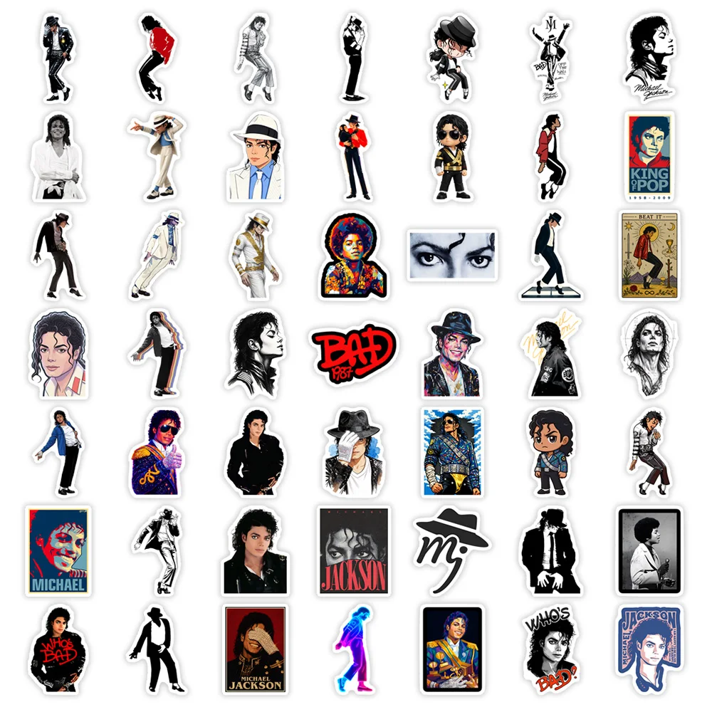 Michael Jackson King of Pop Aufkleber Vinyl Wasserdichter Aufkleber DIY Geschenk für Laptop, Handy, Gepäck, Flaschen, Scrapbook, Tagebuch, Bastelarbeiten – Detail 6