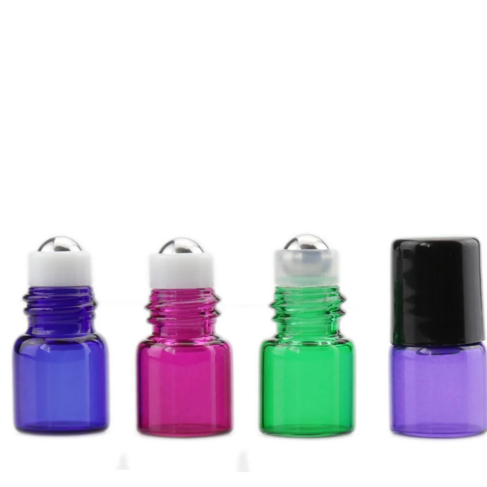 

6pcs Portable Glass Roll-On Bottles 1Ml 2Ml 3Ml Refillable Essential Oil Perfume Dispenser Leak-Proof Travel Size Lightweight