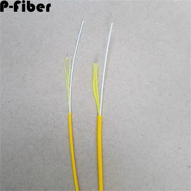 Kabel światłowodowy 3.0mm 2.0mm 100m jednomodowy pojedynczy rdzeń do światłowodowego skoczka pigtail G652D żółty PVC LSZH