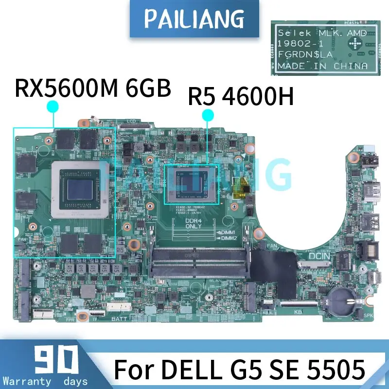 For DELL G5 SE 5505 Laptop Motherboard CN-0M8C1F 0M8C1F 0JT83K JT83K 0NCW8W R5/R7/R9 Notebook Mainboard Selek MLK AMD 19802-1