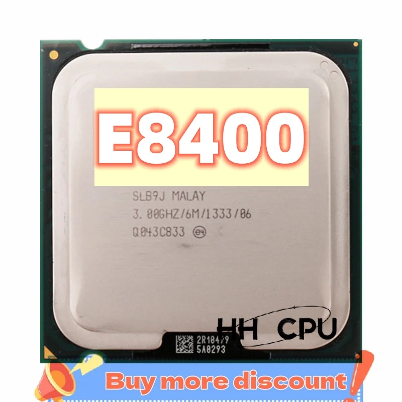 Core 2 Duo E8400 3.0 GHz Dual-core CPU Processor 6M 65W LGA 775