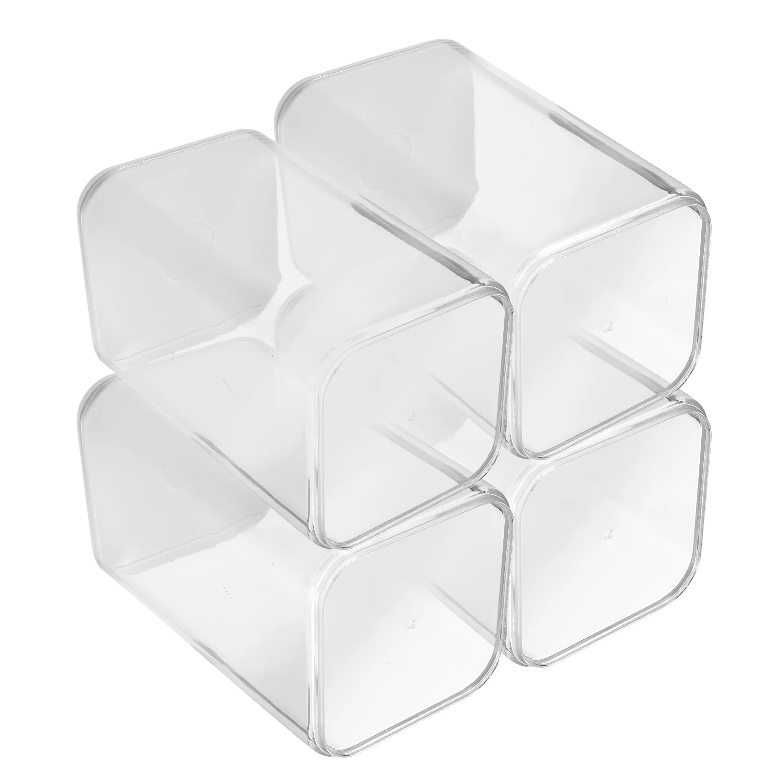 

4Pcs Clear Stackable Action Figure Display Box Transparent Organizer Showcase Storage Protection Collector Desktop Shelf