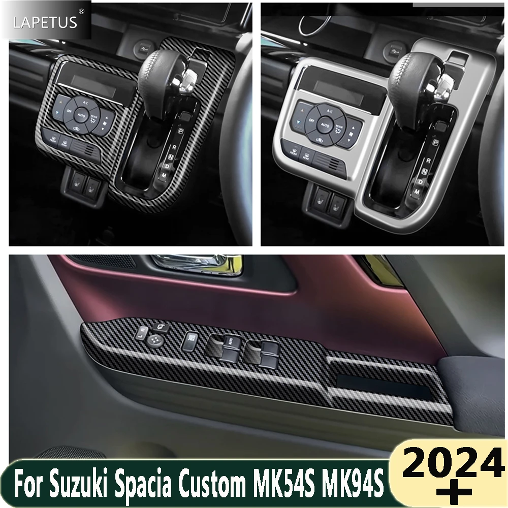 

RHD Center Control Gear Shift / Window Glass Lift Button Cover Trim Accessories For Suzuki Spacia Custom MK54S MK94S 2024 2025