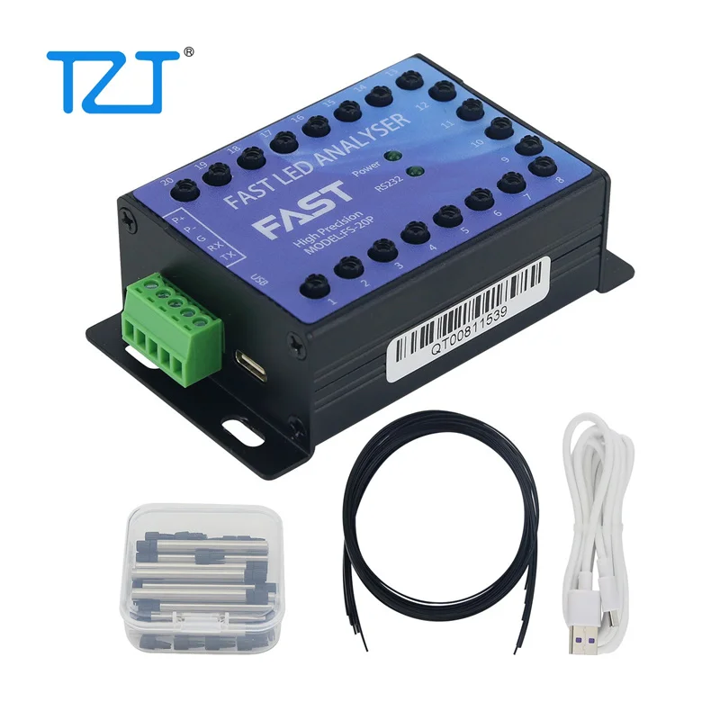 TZT FS-2P 2-Channel/FS-4P 4-Channel High Precision Calibration Fast LED Analyzer HSI/RGB/XY Chroma/Main Wavelength LED Tester