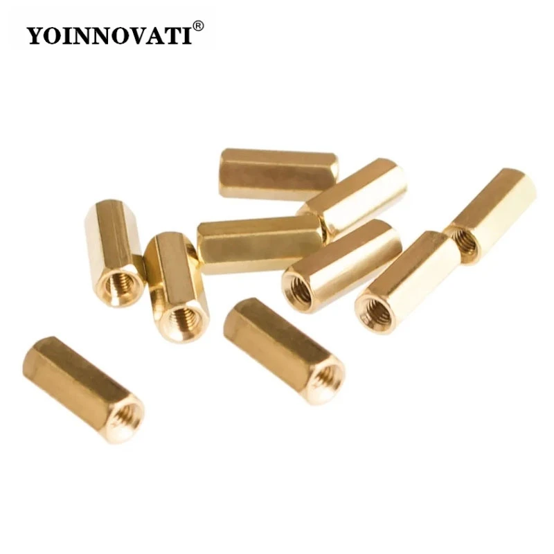 

10Pcs M312mm Double Pass Hex Brass Male Female Standoff Board Pillar Stud Hexagon Copper Column Nut Screw Hollow Column