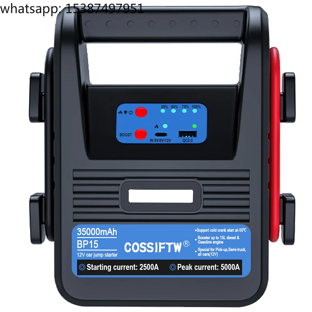For 5000A Jump Starter Car Battery Jumper Cable for up to 13liters Semi Truck