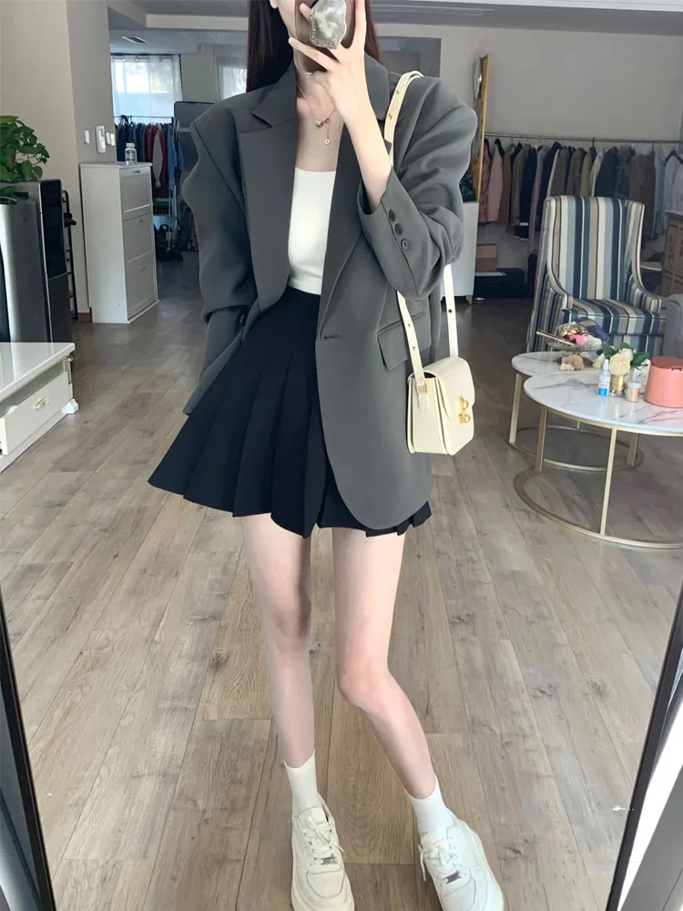 우아하고 젊은 여성 블레이저 여성용 팬츠 모던 의류 탈부착 가능한 여성용 타이 룩 패션
