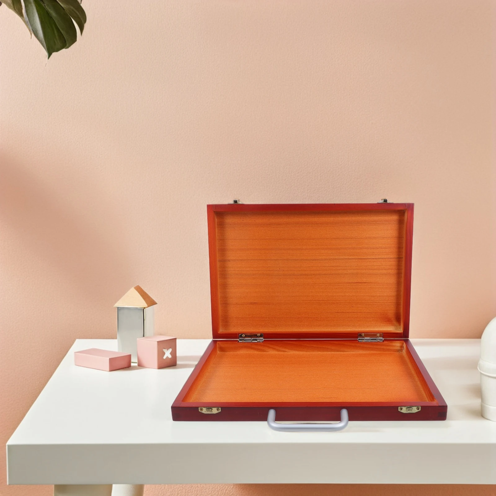 

Portable Wooden Box for Light Brown Color Multifunctional Artists Students DIY Decor Lightweight Design Long Lasting Material