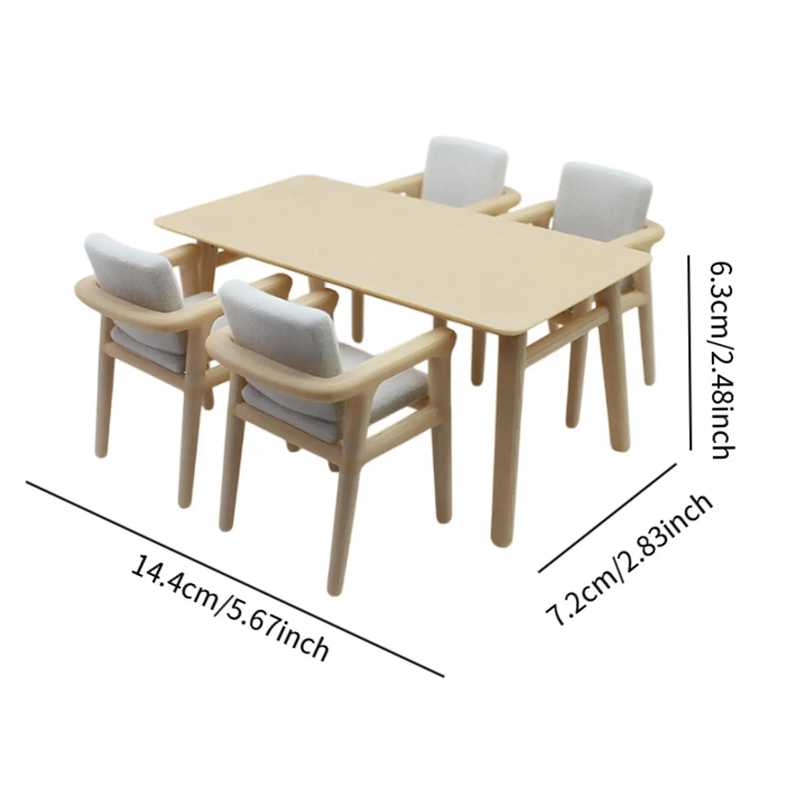 ドールハウス デスクチェア 家具モデル コレクション ギフト ごっこ遊び おもちゃ用